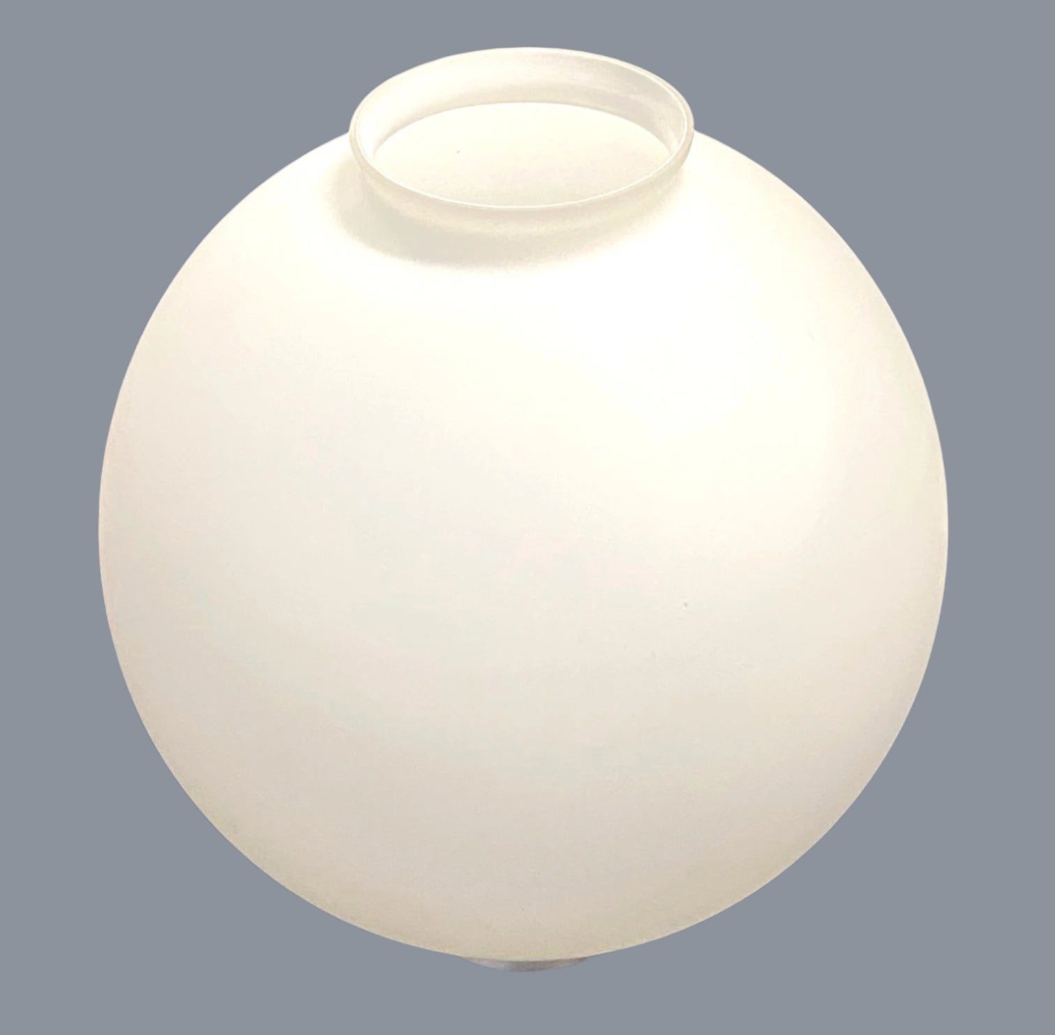 16" hand blown frosted globe, 6" size fitter (ONLY 2 LEFT)