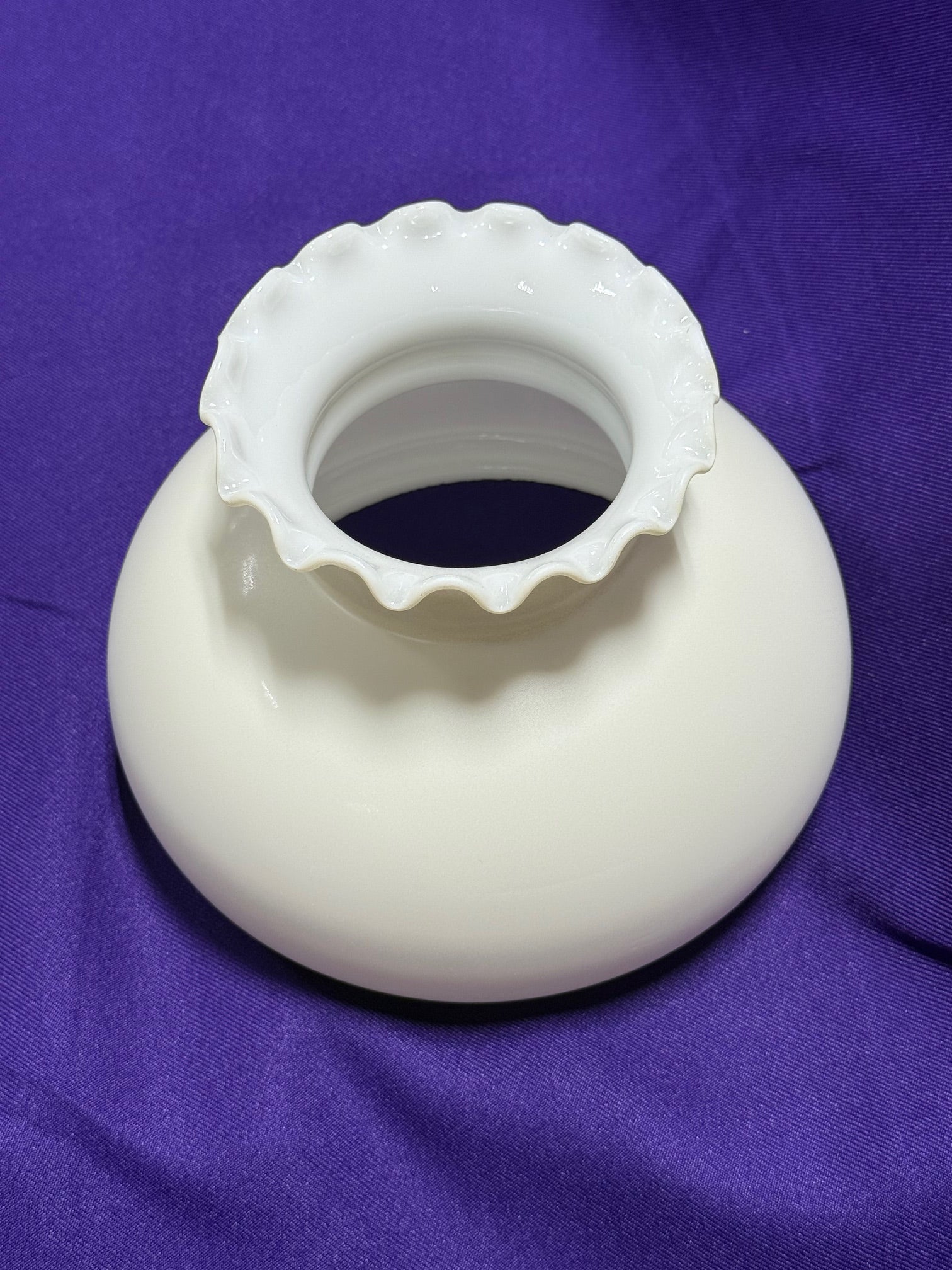 Ivory Finish Student Shade with a Crimp Top and a 7" Fitter