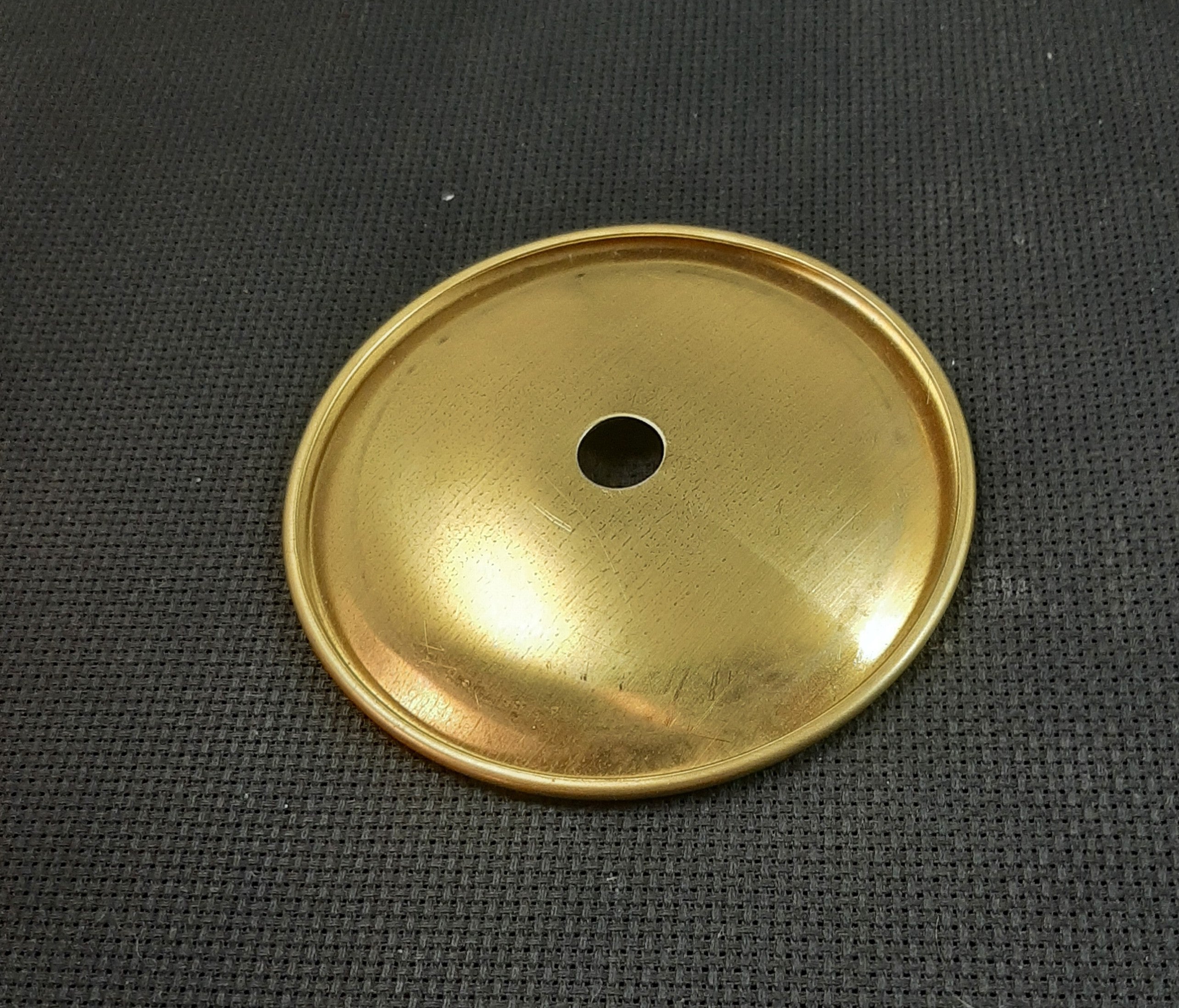 Brass Bobesche or Plate 3-1/2" Diameter - Unfinished Brass