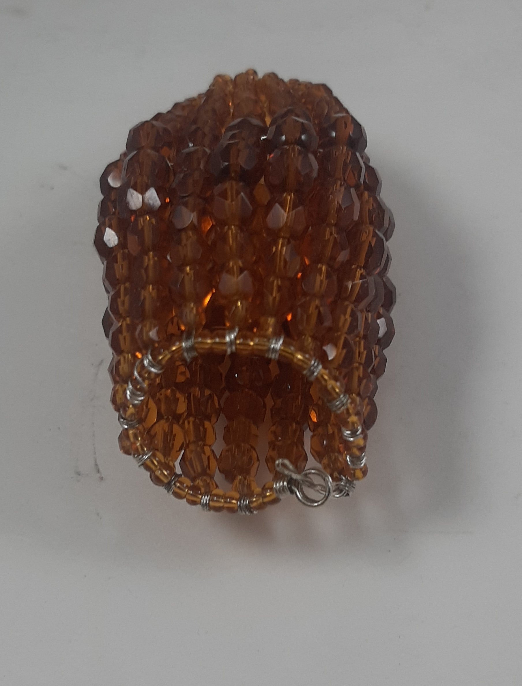 Amber Glass Bead Bulb Covers for torpedo shade candelabra