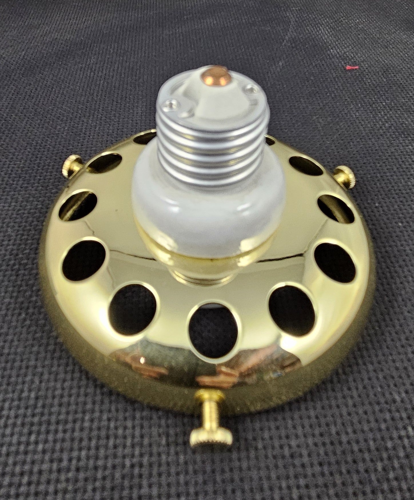 Brass Plated Holder/Converter 3-1/4" fitter