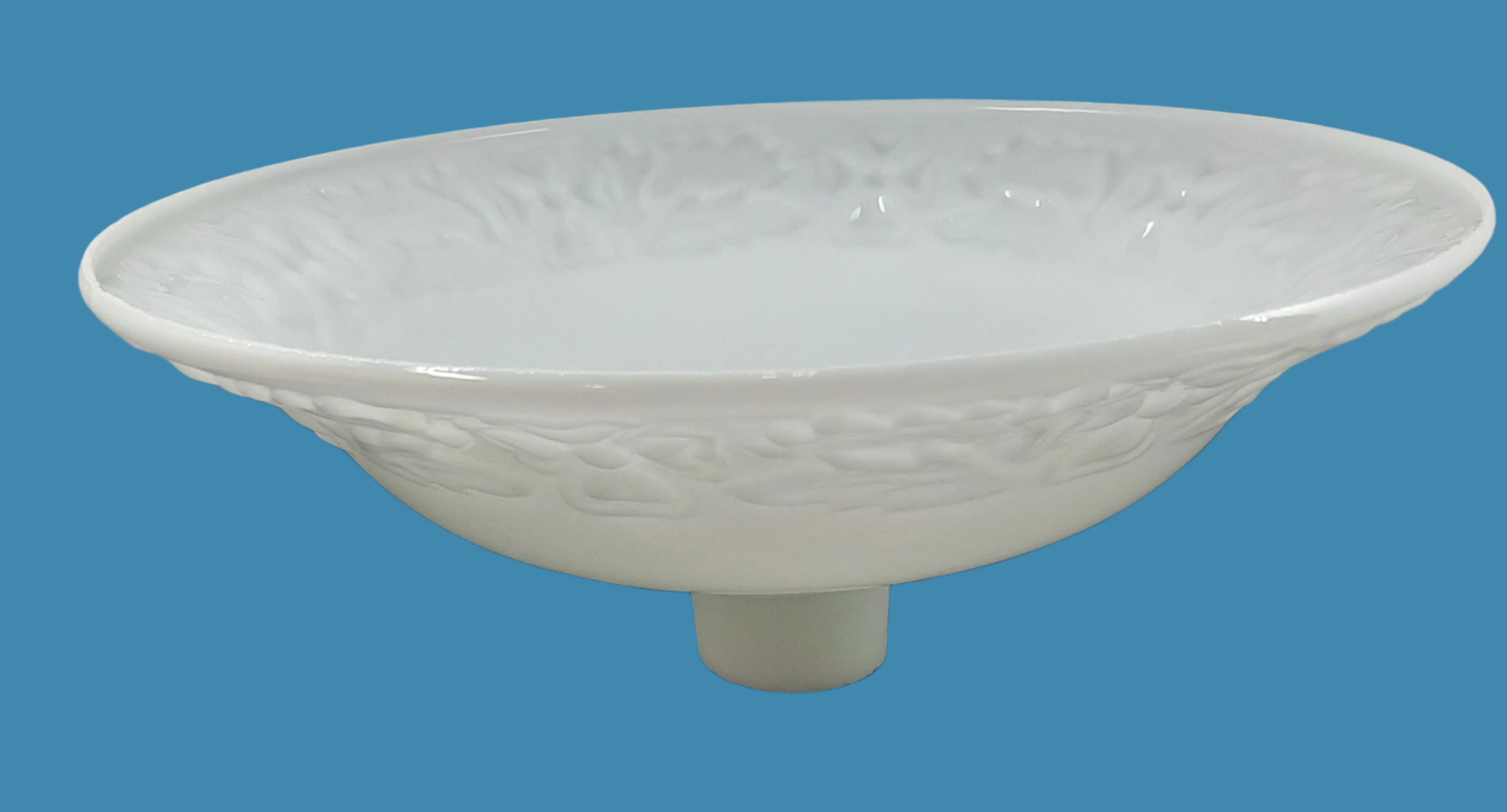 Pearl Lustre Torchiere shade with bow designs and a 2-3/4" Fitter