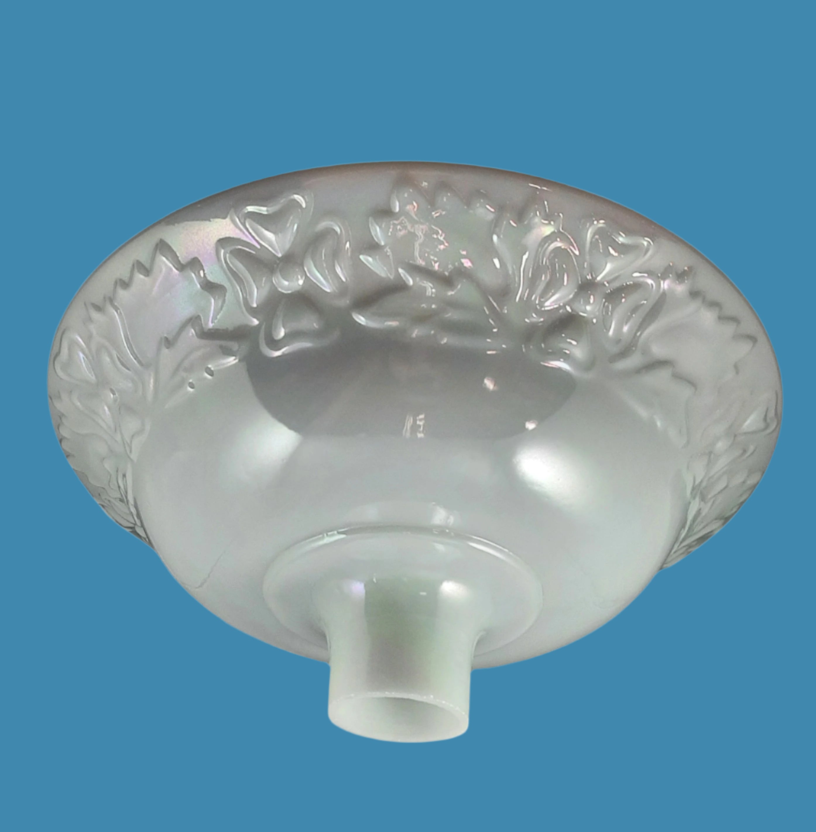Pearl Lustre Torchiere shade with bow designs and a 2-3/4" Fitter