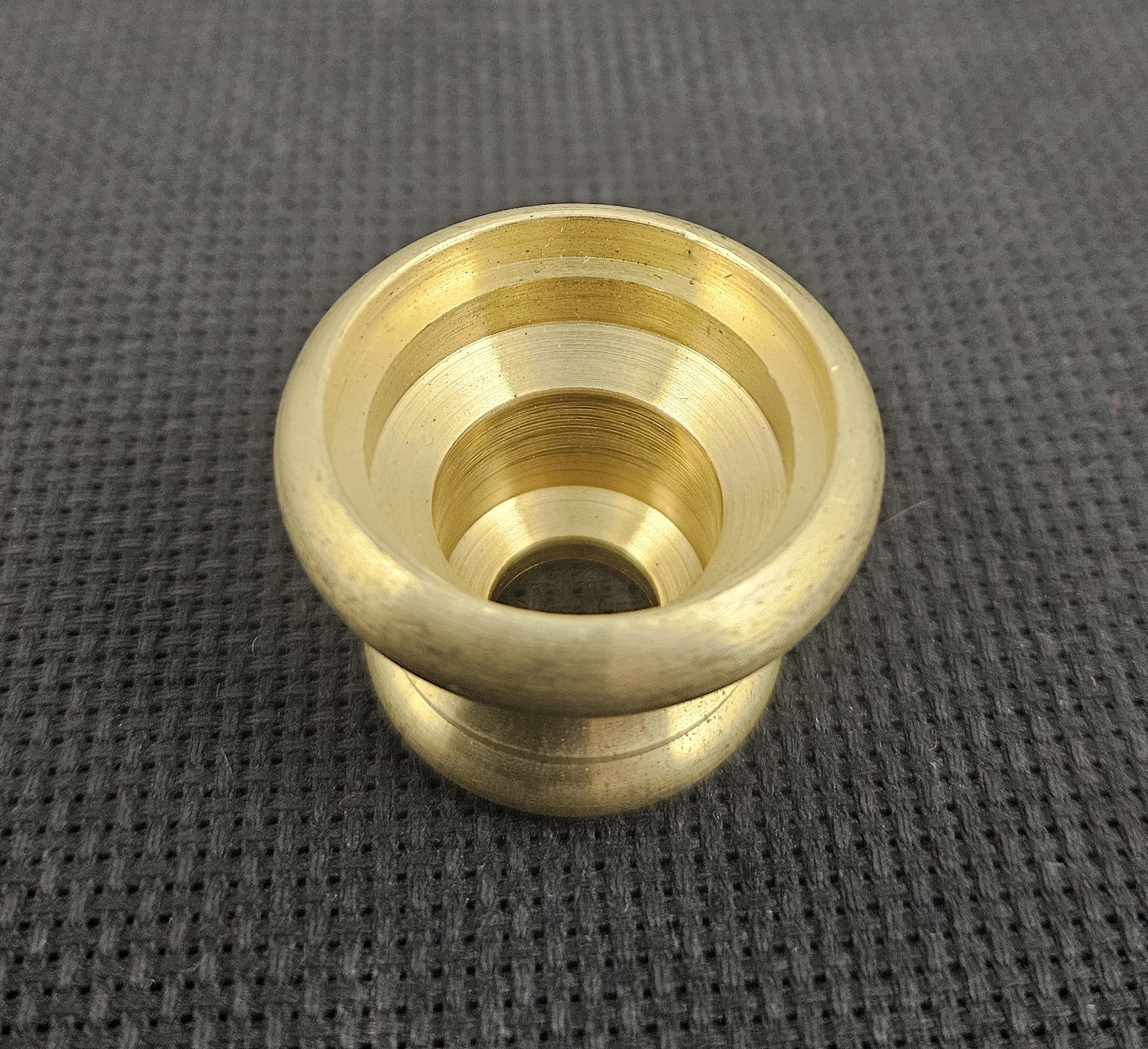 7/8" Unfinished Turned Brass Neck w/ Hollowed Out Bottom Slips 1/8 IPS