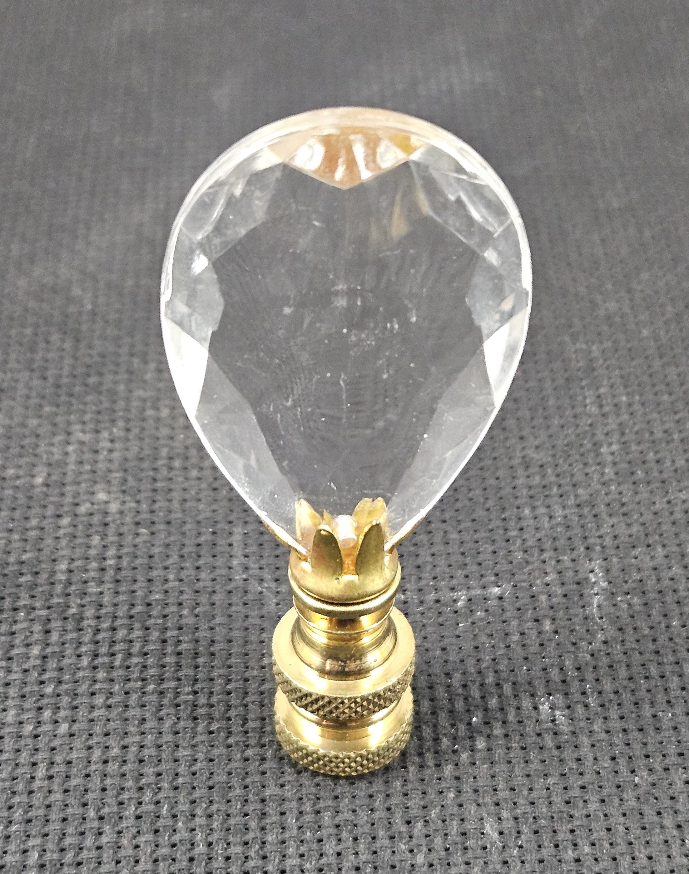 Solid Brass and Crystal Ornate Finial