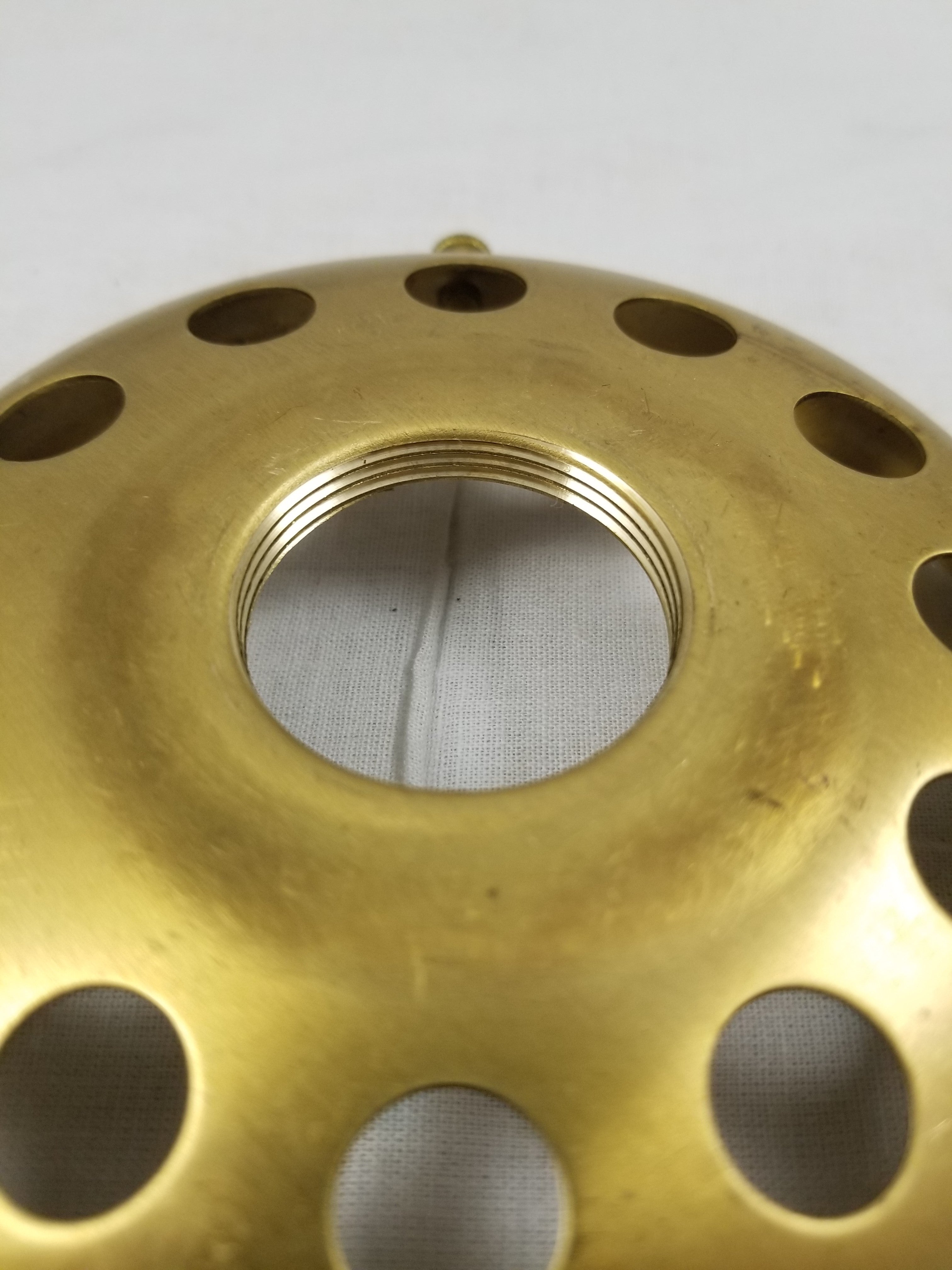 Uno Type Shade Holder - Solid Brass - 3-1/4" Fitter - Unfinished