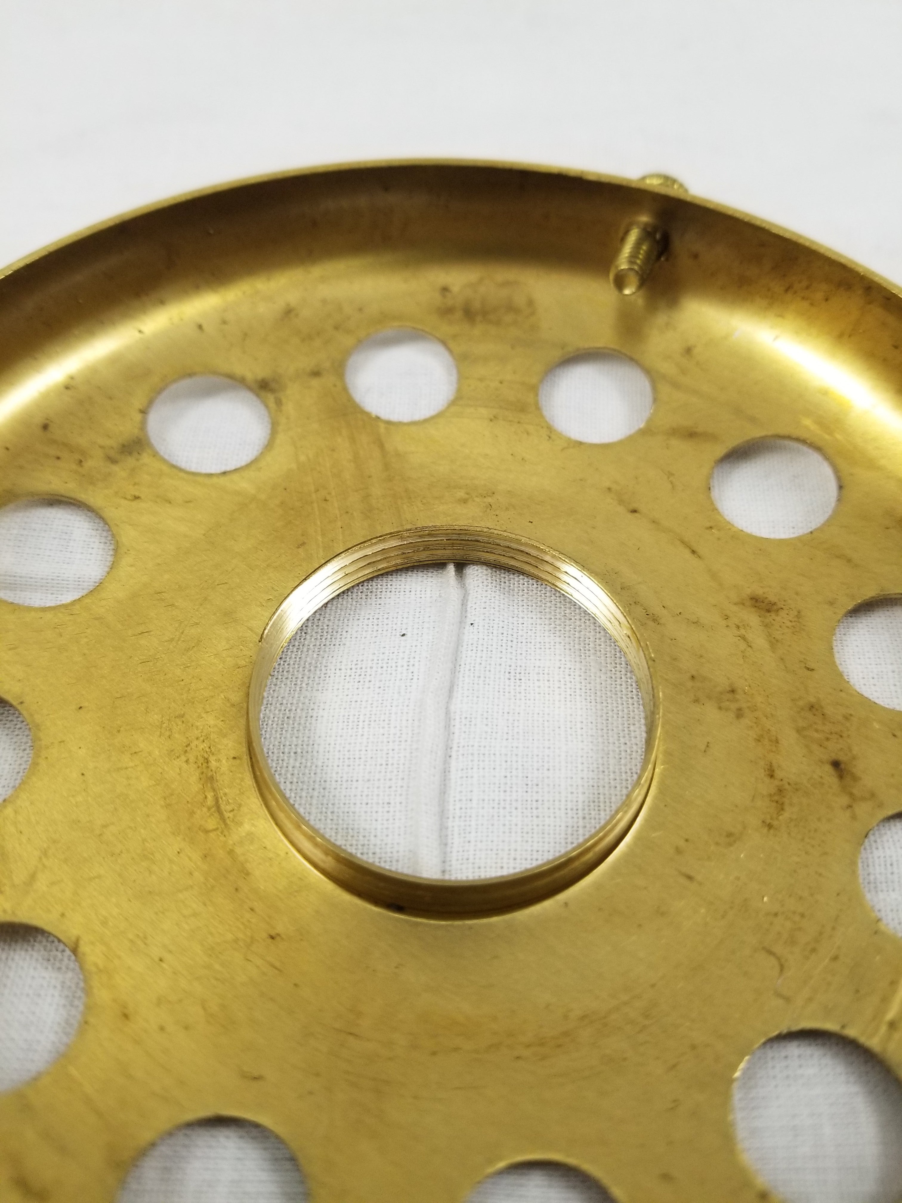 Uno Type Shade Holder - Solid Brass - 3-1/4" Fitter - Unfinished