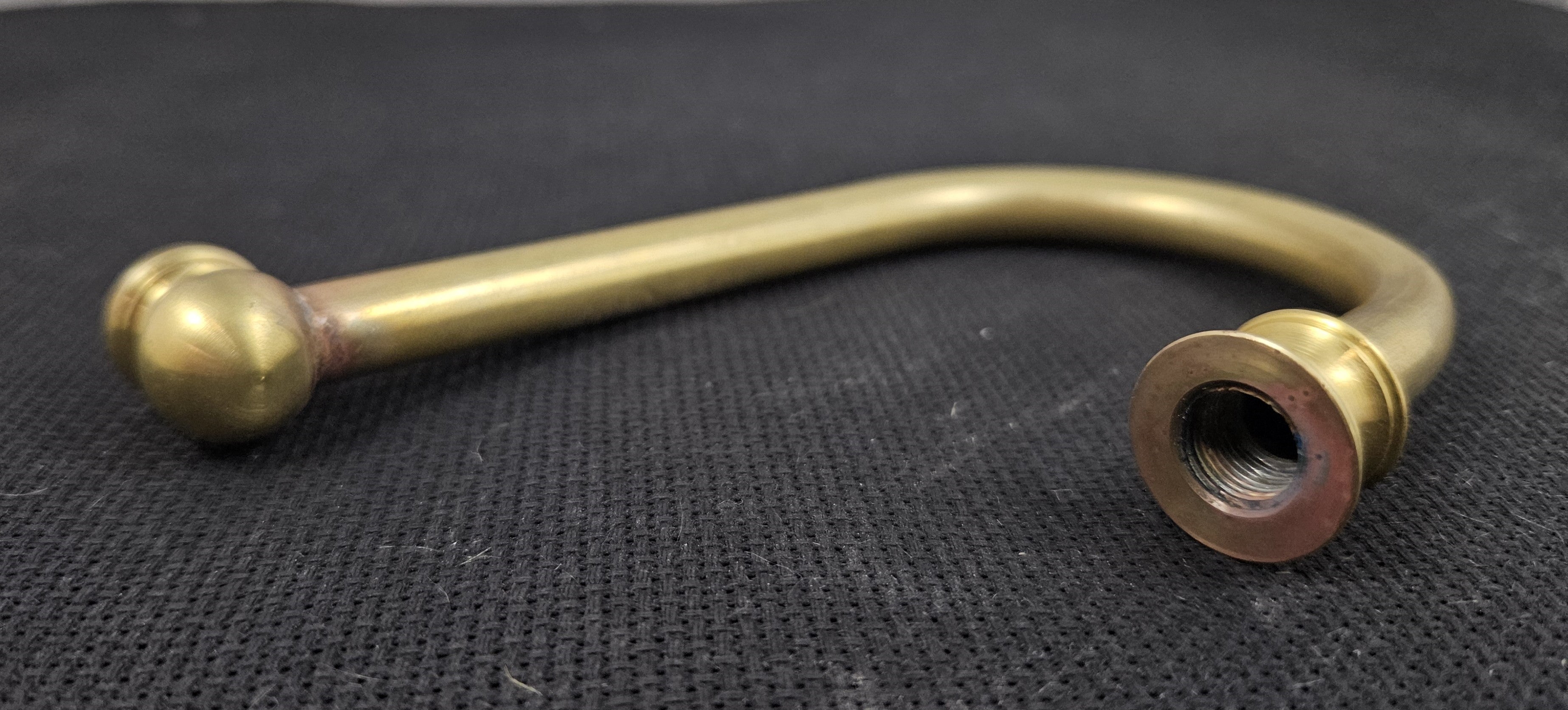 Brass "J" Arm - Unfinished - 5" Long - 3-1/4" Deep