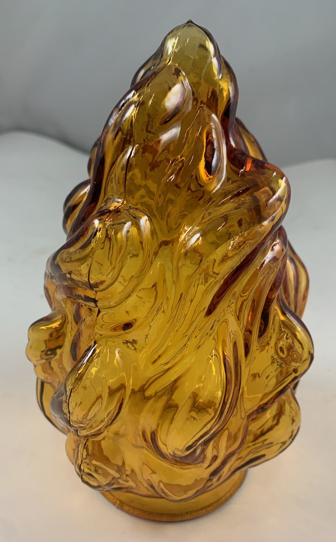 3-1/4" fitter x 7-1/2" height  Torch Shade Amber