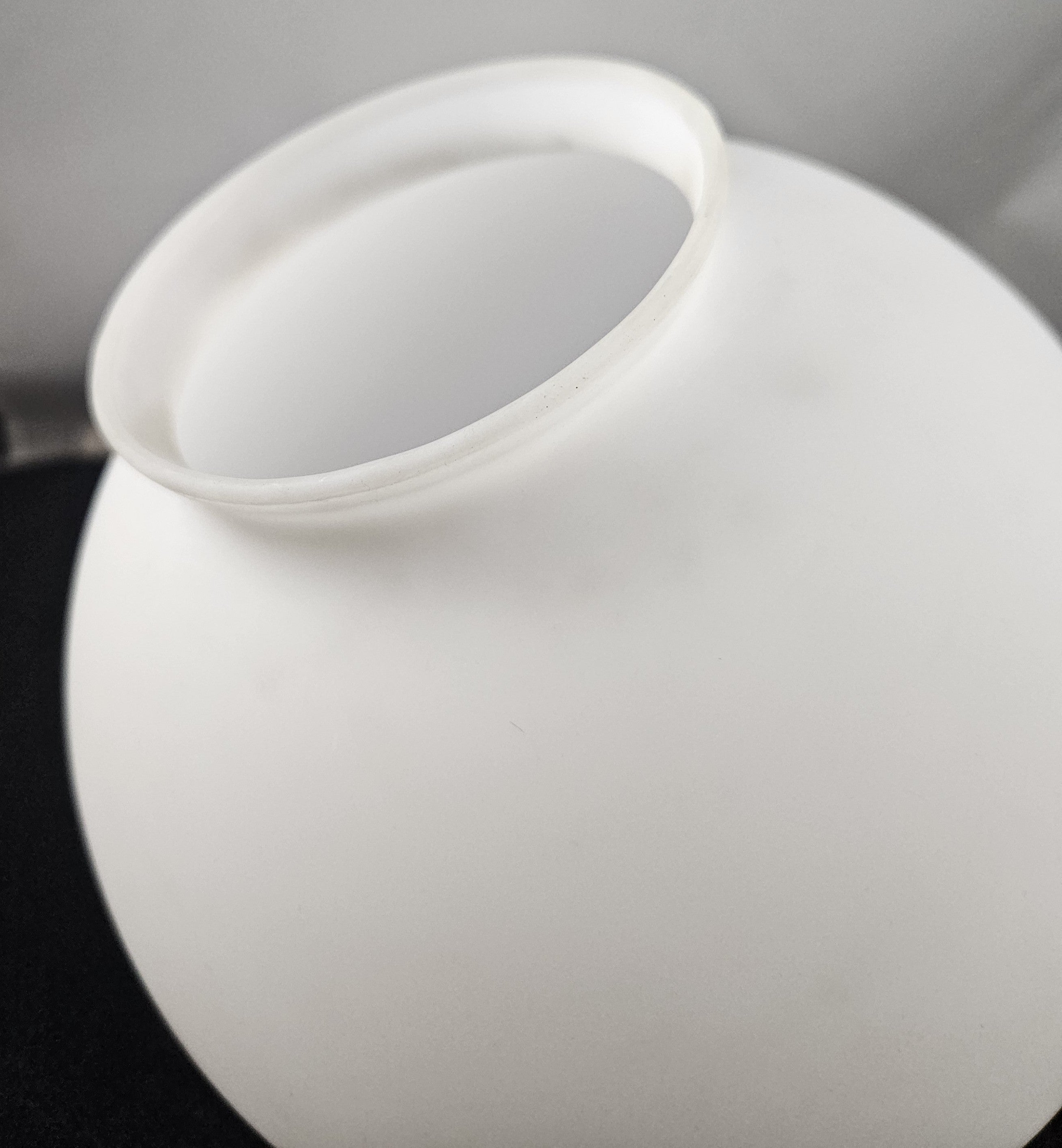 8" Satin White Glass Globe w/ 4" Opening  (1 Left only)