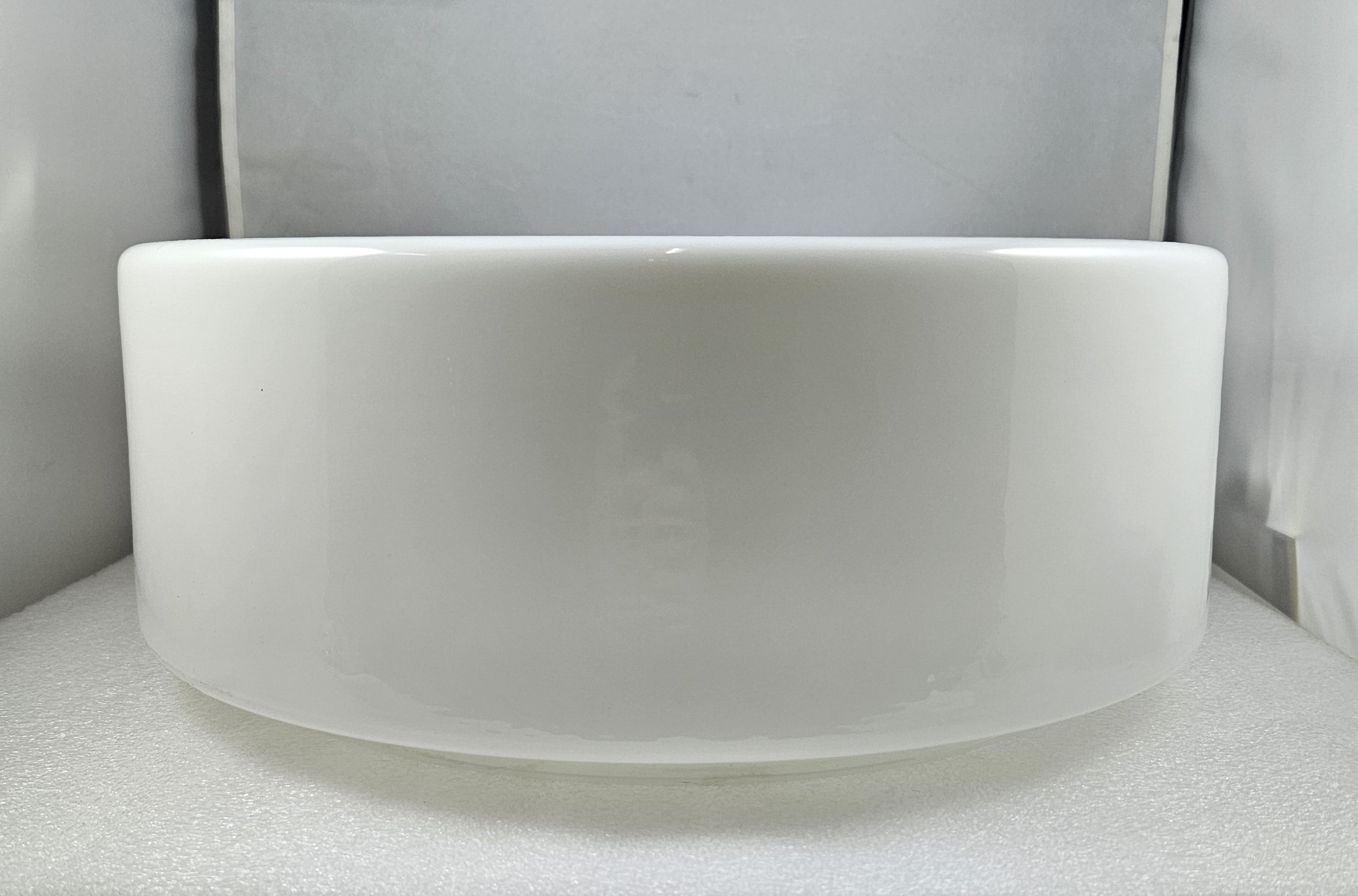 14" Flush Dish Fixture Glass w/ hole
