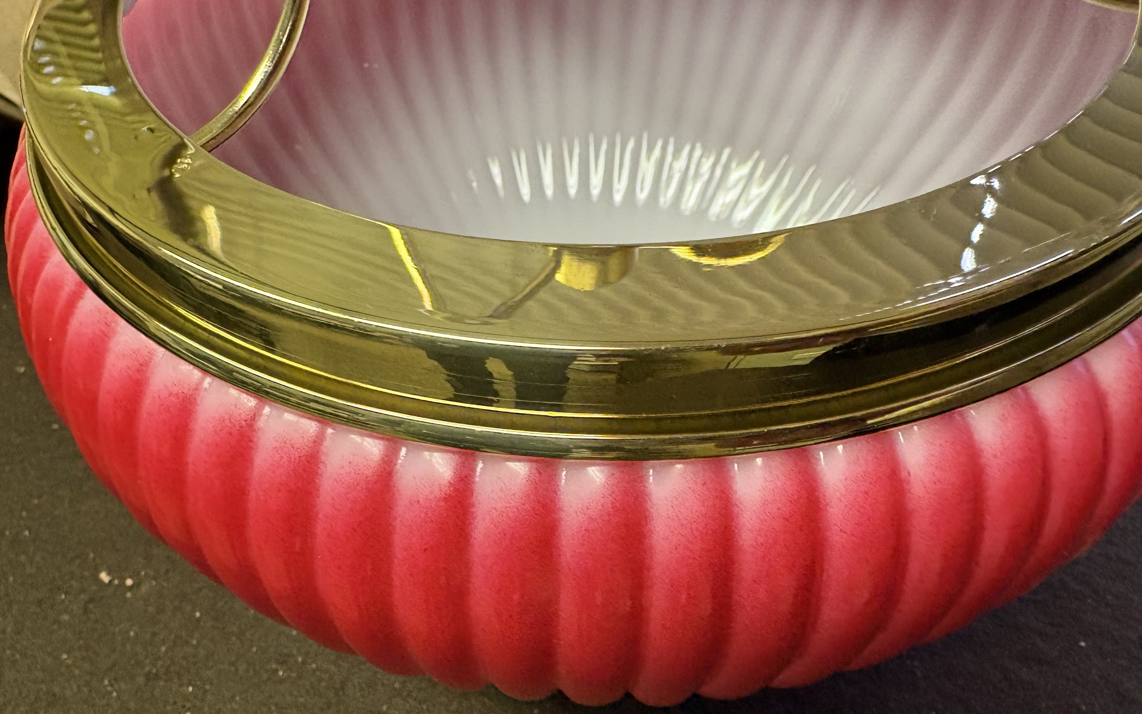 Ruby Red Ribbed Student Shade w/ 7" Fitter (see extra pictures & description)