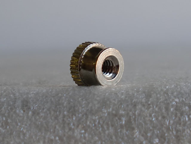 Brass, Nickel Plated, Knurled Turn Knob