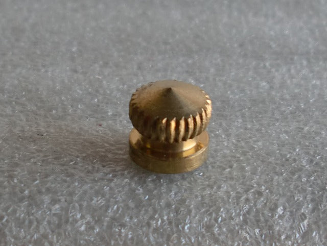 Unfinished Small Knurled Brass Knob