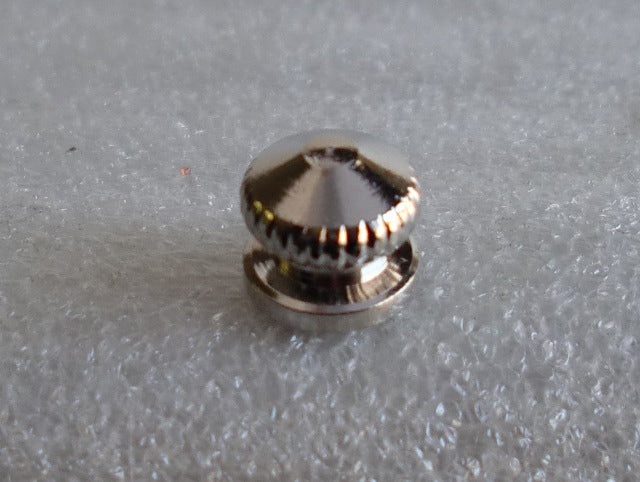 Small Brass, Nickel Plated Knurled Knob