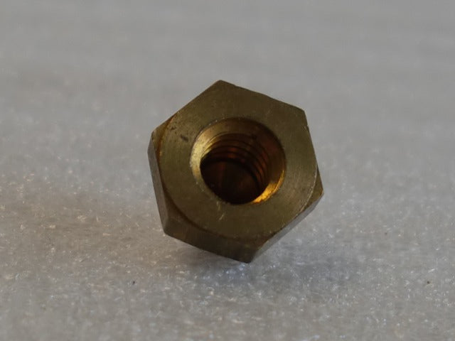 Brass Cap in Hexagonal Shape Tapped 1/4