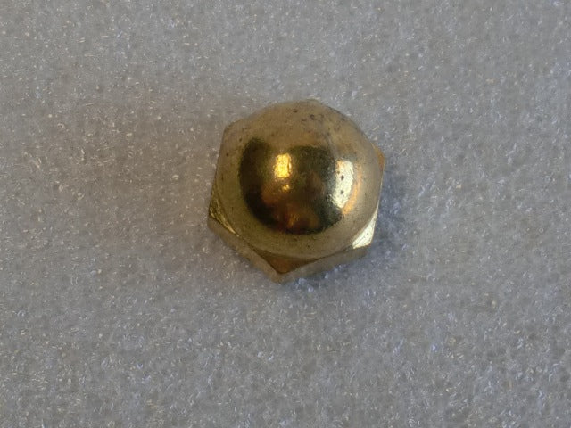 Burnished & Lacquered Hexagon Cap Nut with 1/4"-20 Threading