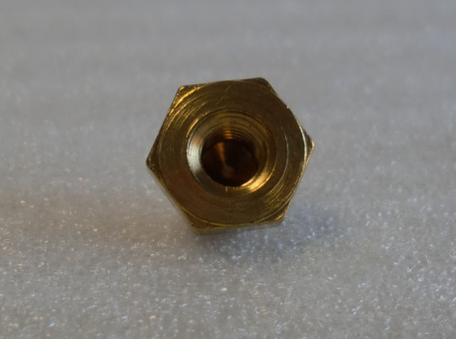 Burnished & Lacquered Hexagon Cap Nut with 1/4"-20 Threading