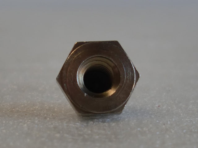 Brass, Nickel Plated Hexagon Cap Nut w/ 1/4"-20 Threading