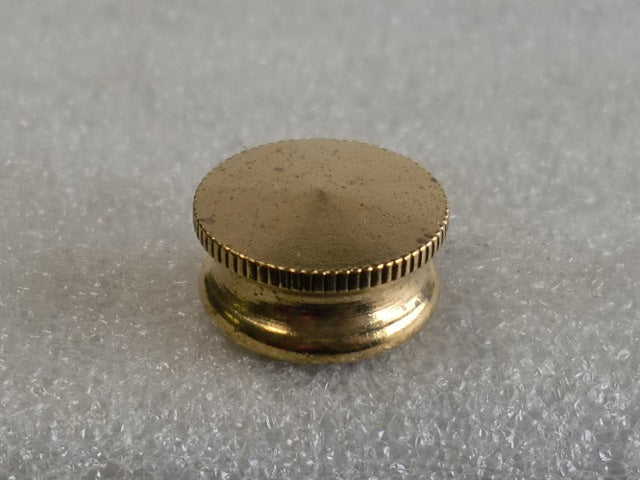 Burnished & Lacquered Knurled Brass Cap Tapped 1/8 IPS