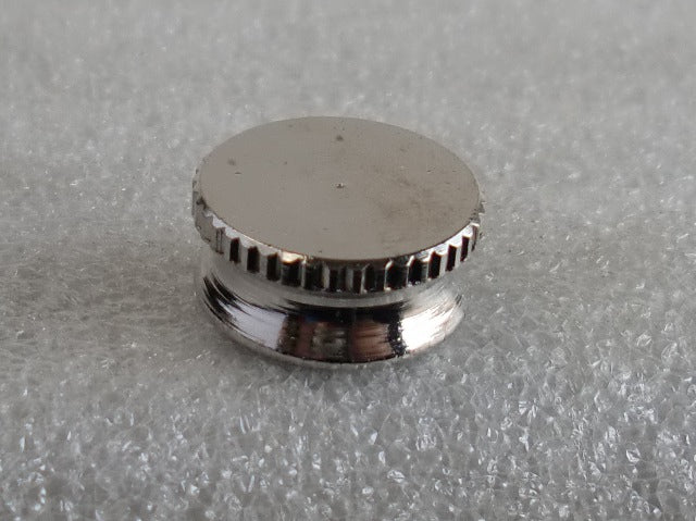 Brass, Nickel Plated Knurled Cap Tapped 1/8 IPS