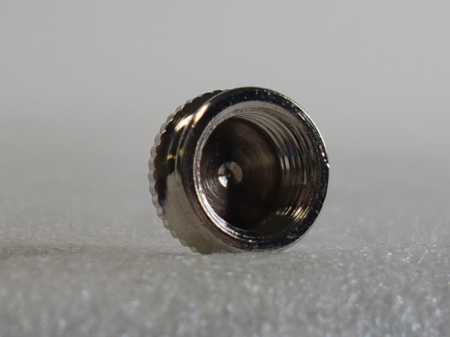 Brass, Nickel Plated Knurled Cap Tapped 1/8 IPS