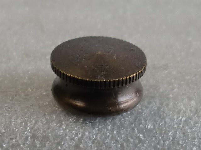 Antique Brass Knurled Cap. Tapped 1/8 IPS