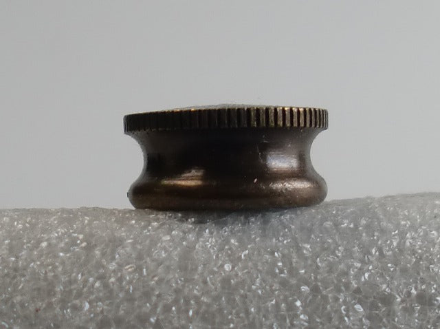 Antique Brass Knurled Cap. Tapped 1/8 IPS