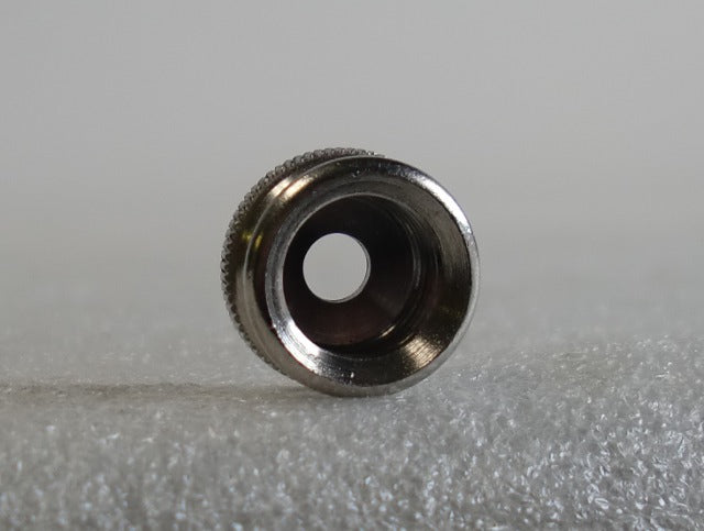 Brass, Nickel Plated Large Flat Cap with 3/16" Hole