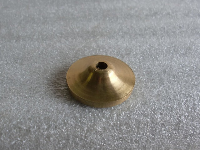 Unfinished Brass Flange Knob or cap w/ Hole