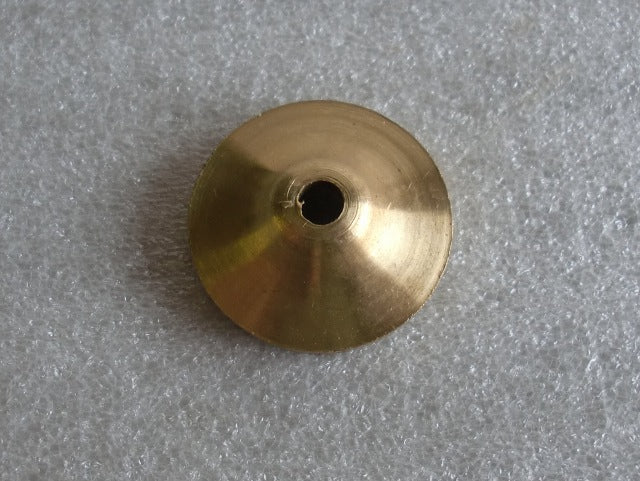 Unfinished Brass Flange Knob or cap w/ Hole