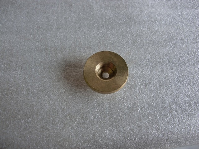 Unfinished Brass Flange Knob or cap w/ Hole