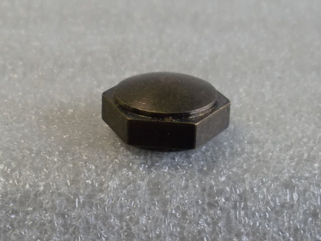 Antique Brass Shallow Hexagon Cap Tapped 1/8 IPS