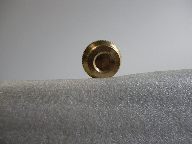 Unfinished Knurled Brass Cap tapped 1/8 IPS