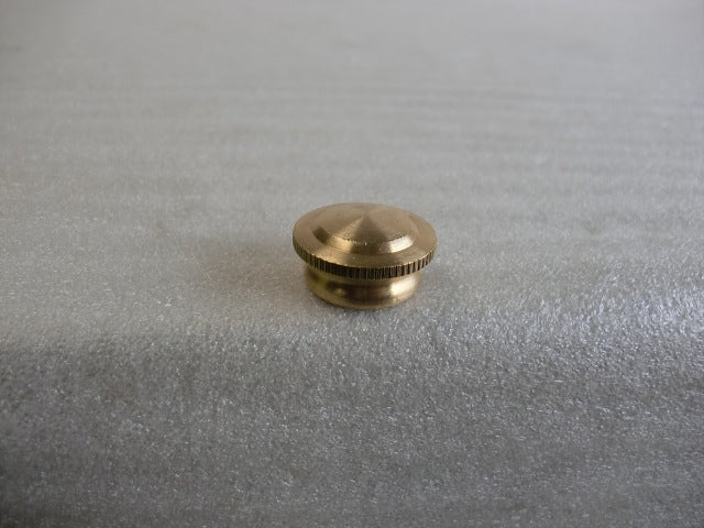 Unfinished Knurled Brass Cap tapped 1/4 IPS