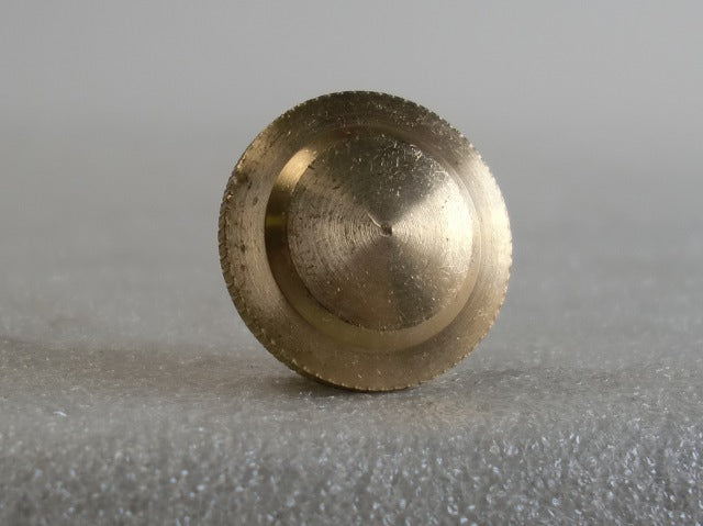 Unfinished Knurled Brass Cap tapped 1/4 IPS