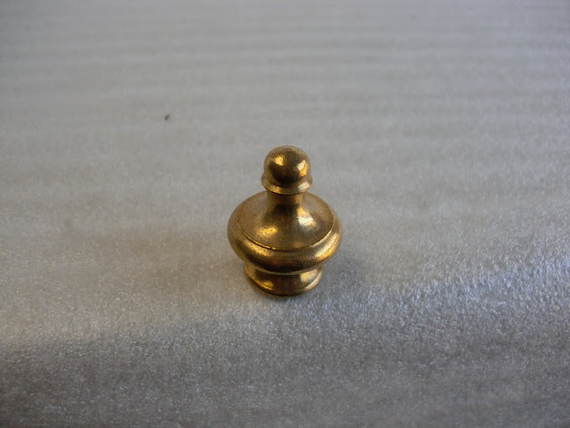 Solid Brass Burnished & Laquered Pyramid Knob Tapped 1/8 IPS