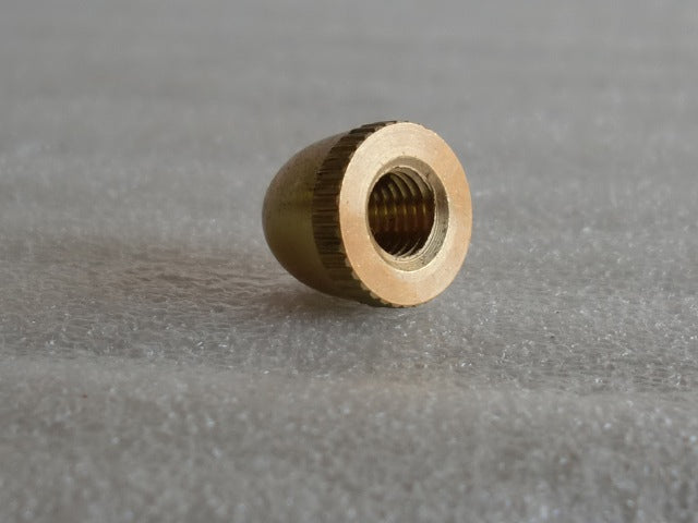 Unfinished Brass Acorn Knob Tapped 1/4"-27