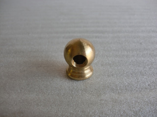 Brass Knob Tapped 1/4 IPS Bottom and 1/8 IPS on both sides