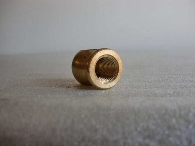 Brass Knob Tapped 1/4 IPS Bottom and 1/8 IPS on both sides