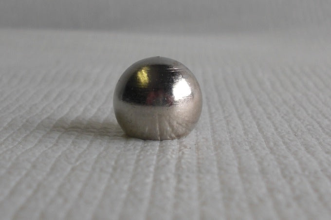 Turned Brass Ball Ornaments - Nickel Plated - 3/8" Diameter