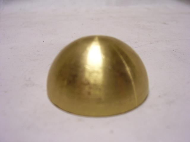 Brass Half-Round Balls - 1/8" F - 1-1/2" Diameter - Unfinished B