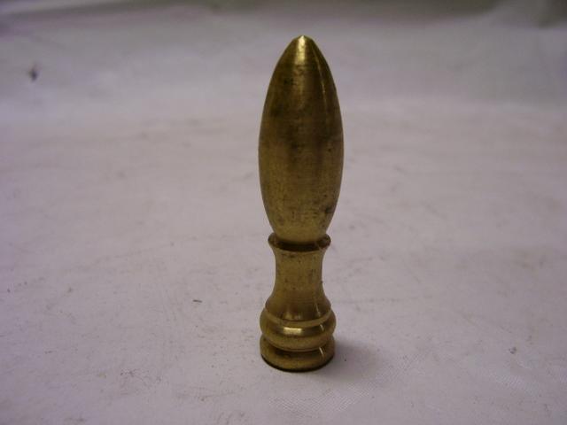 2-1/4" Brass Finial - Female - Burnished & Lacquered - Tapped 1/8 IP