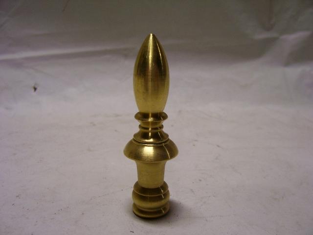 3" Brass Finial - Female - Polished & Lacquered - Tapped 1/8 IP