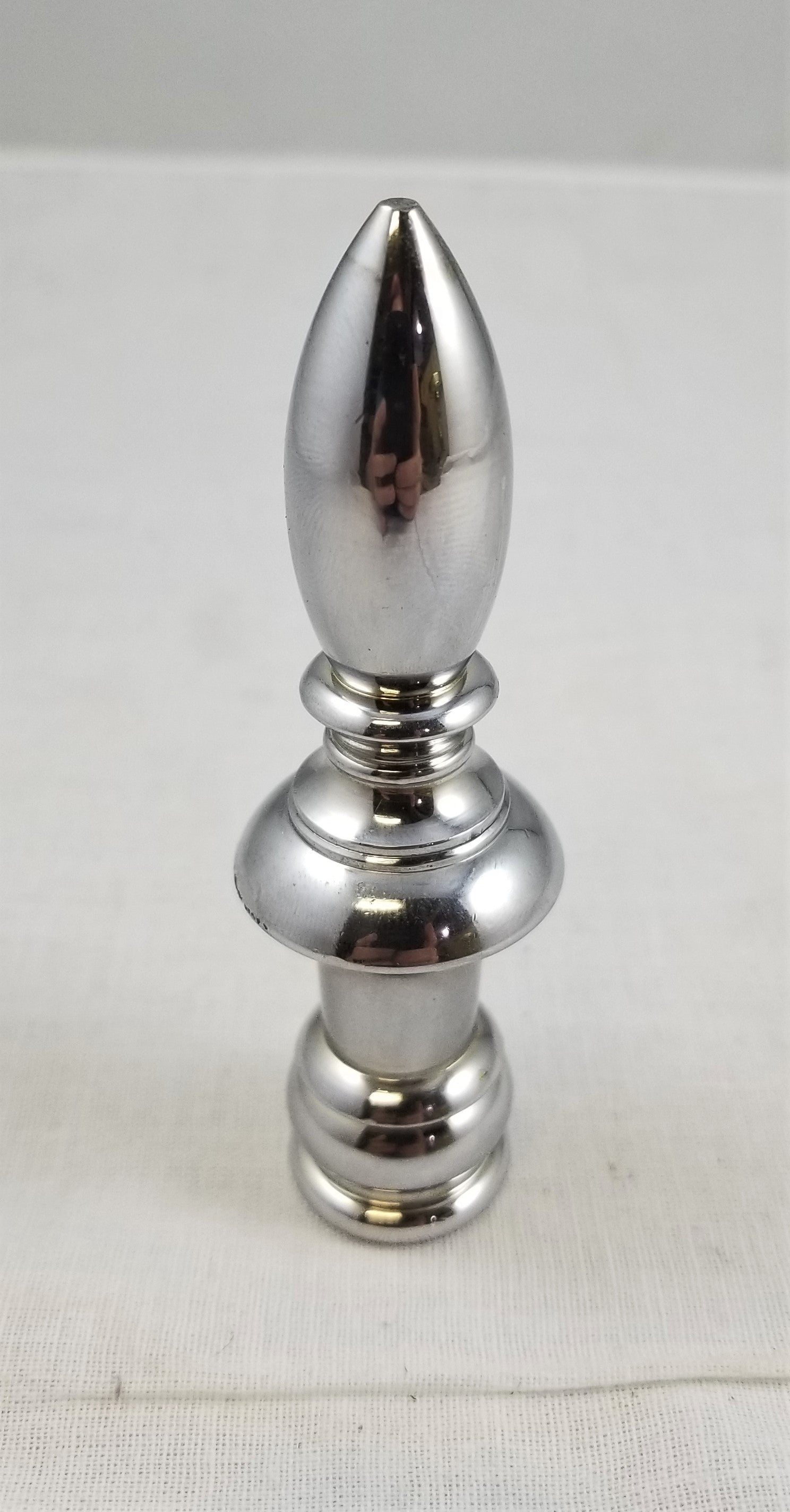 3" Solid Brass Finial - Female - Chrome Plated - Tapped 1/4-27