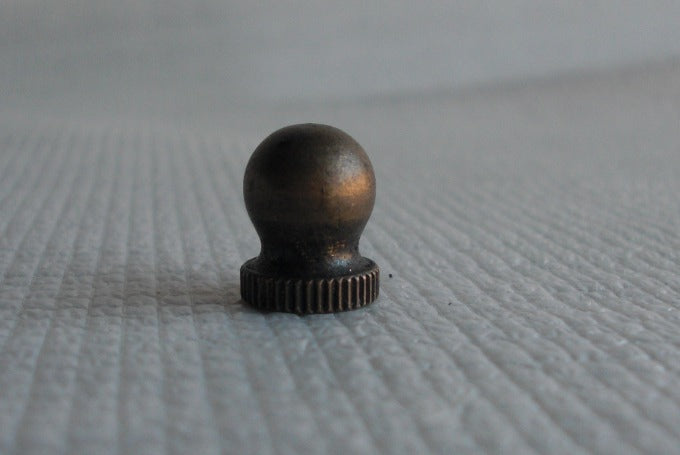 Finial - Antique Brass - Tapped 1/4"-27