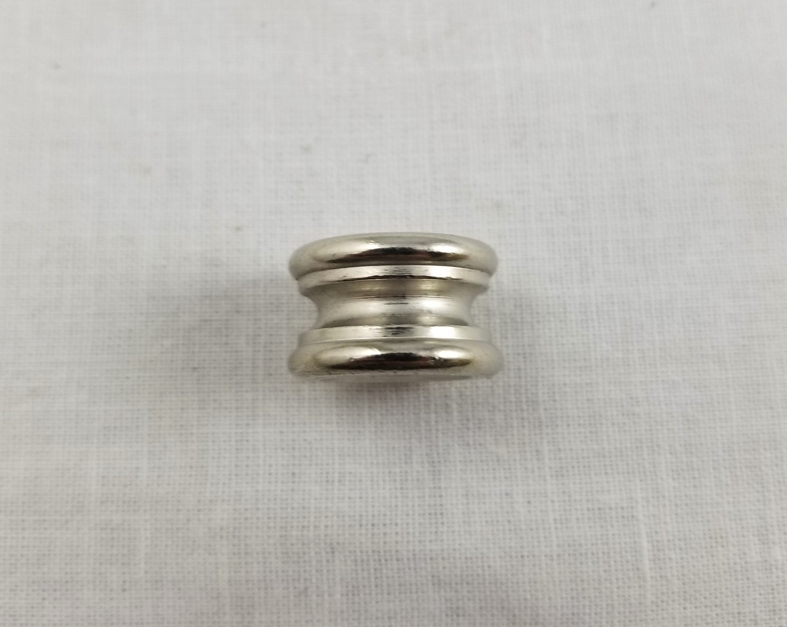 Turned Brass Neck - Slip 1/8 IP - Nickel Plated  3/8" tall, 5/8" diameter