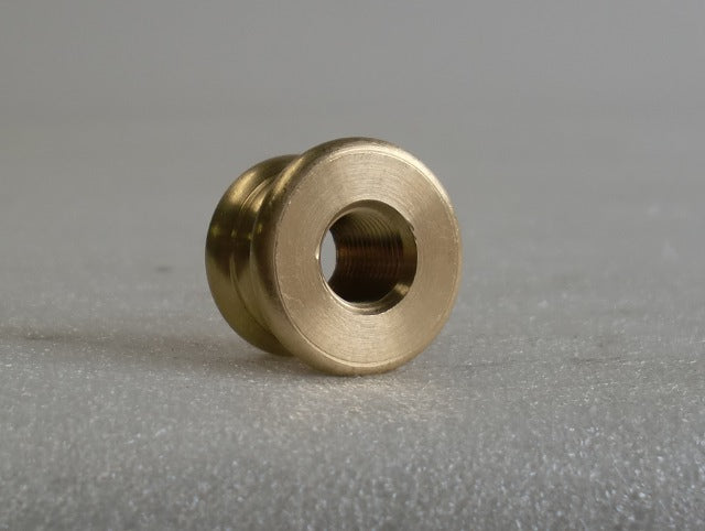5/8" Unfinished Turned Brass Neck Tapped 1/8 IPS