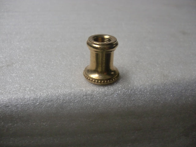 15/16" Polished & Lacquered Brass Turned Neck Tapped 1/8 IPS