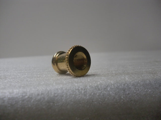 15/16" Polished & Lacquered Brass Turned Neck Tapped 1/8 IPS